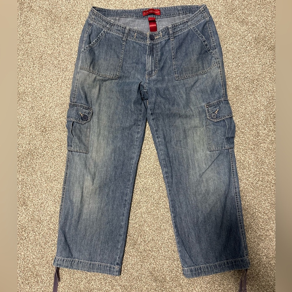 B.U.M. Equipment Y2K‎ Blue Soft Denim Capri Jeans Women's Size 10